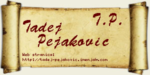 Tadej Pejaković vizit kartica